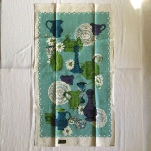 Vintage KayDee 100% Linen Towel George Wright Artist, Made in USA Unused